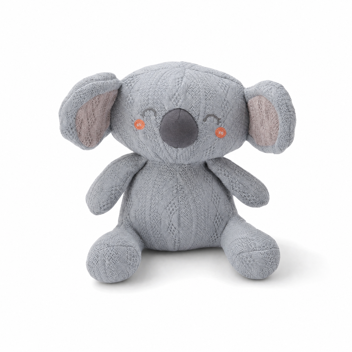 Gebreide koala knuffel blauwgrijs 20 cm