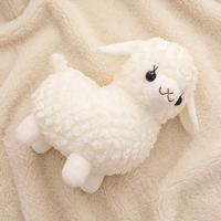 Wit baby lama knuffeldoekje 20 cm