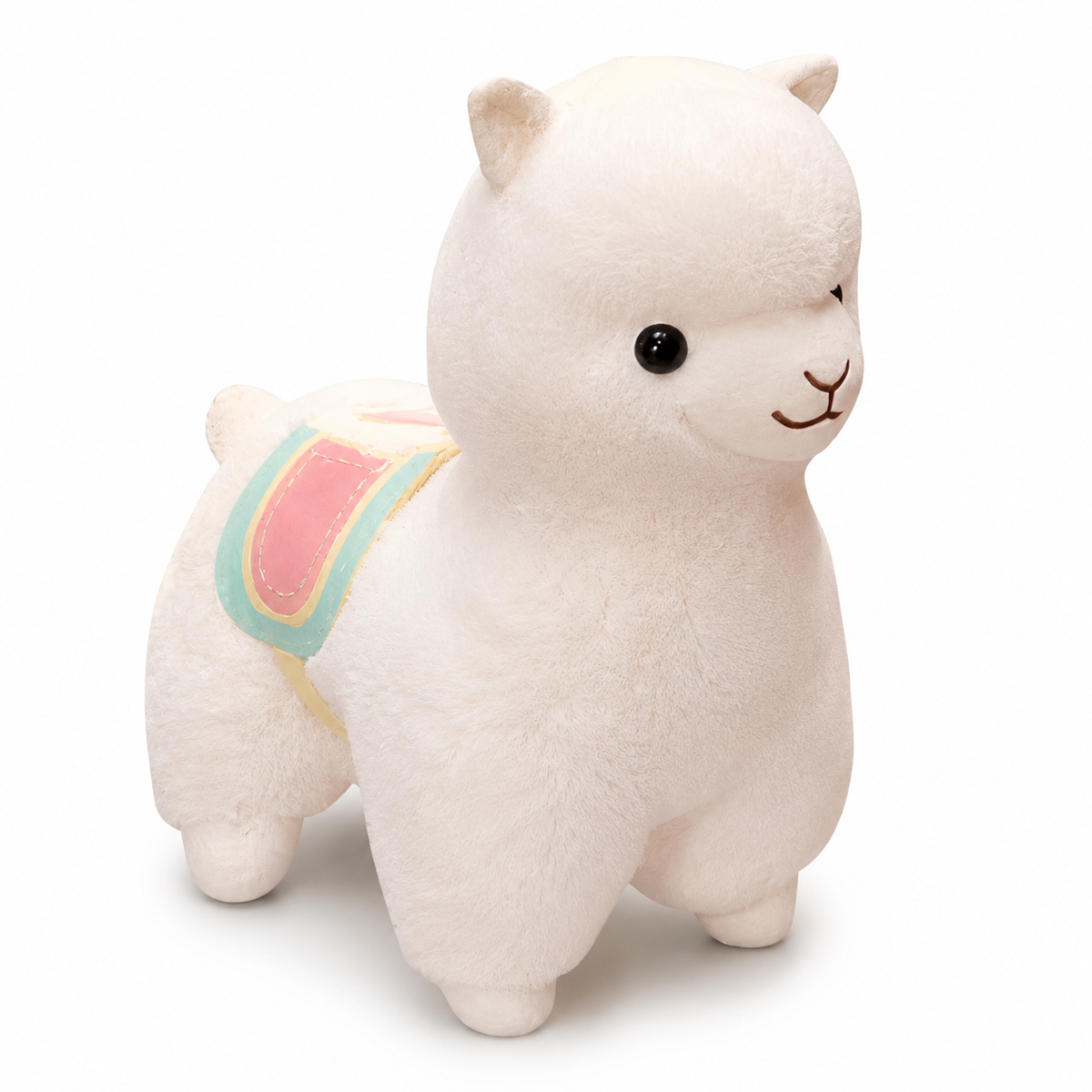 Zachte witte regenboog lama knuffel