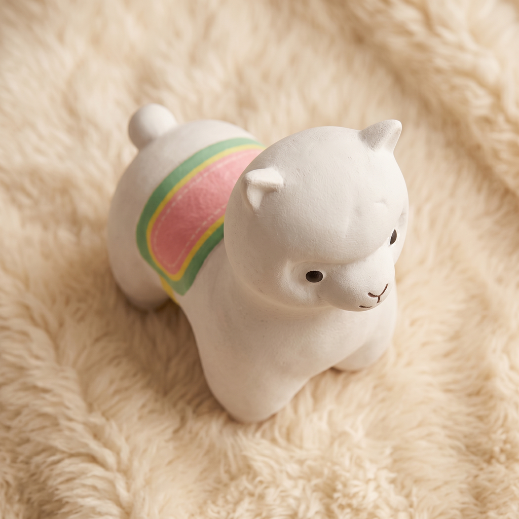 Zachte witte regenboog lama knuffel
