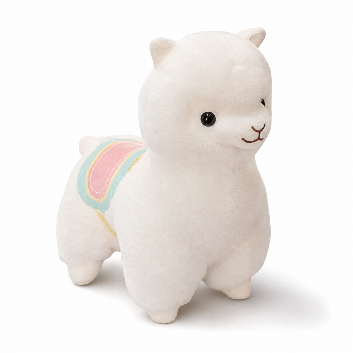Zachte witte regenboog lama knuffel
