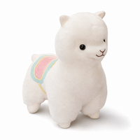 Zachte witte regenboog lama knuffel