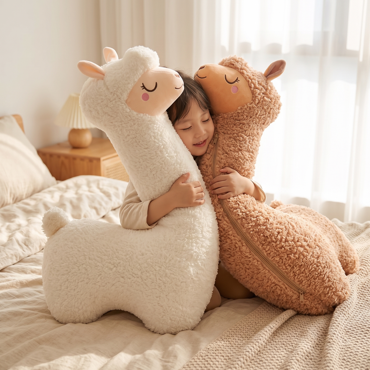 Reusachtige lama knuffel 75-130 cm