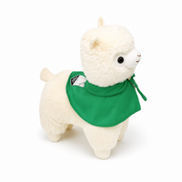 Tovenaar lama knuffel met groene cape