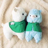 Tovenaar lama knuffel met groene cape