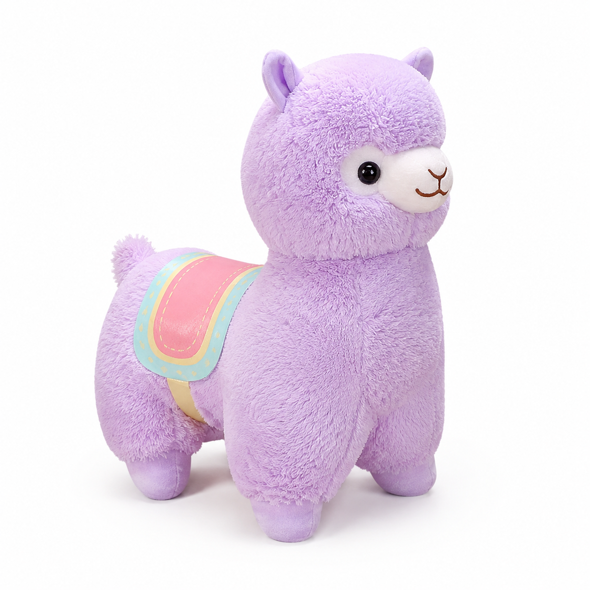 Roze regenboog lama knuffel 35 cm