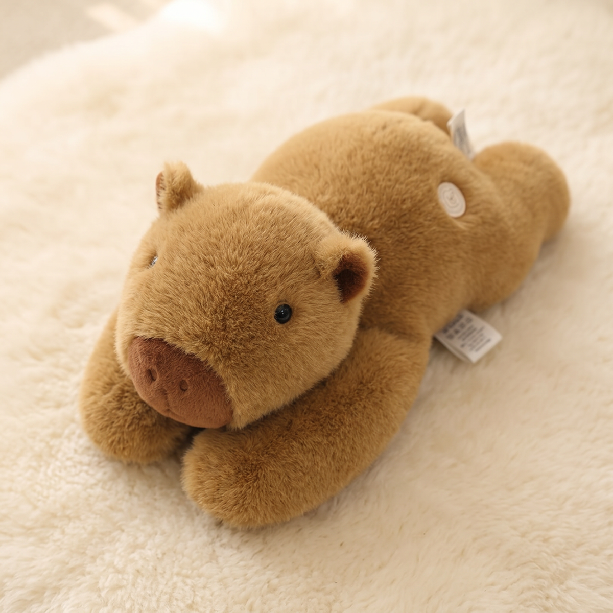 Rustgevende verzwaarde capybara knuffel