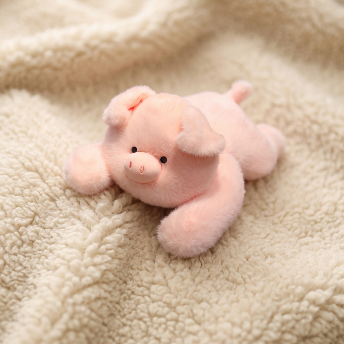 Verzwaarde roze varken knuffel