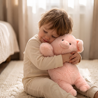 Verzwaarde roze varken knuffel