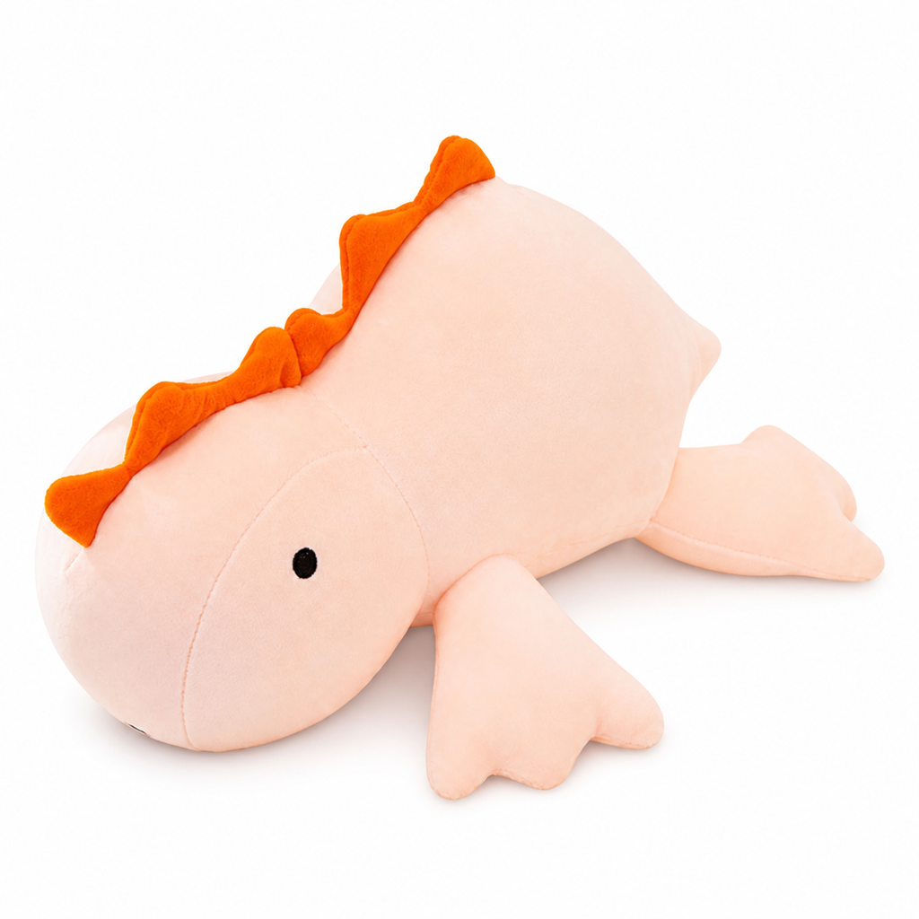 Verzwaarde roze dinosaurus knuffel