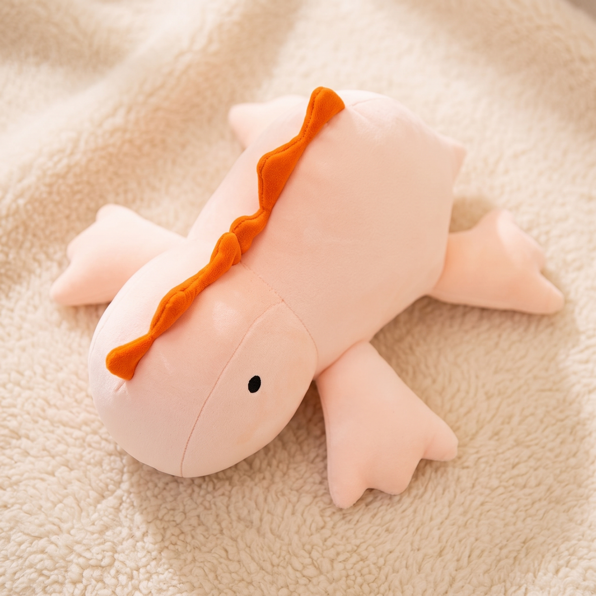 Verzwaarde roze dinosaurus knuffel