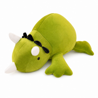 Verzwaarde groene dinosaurus knuffel