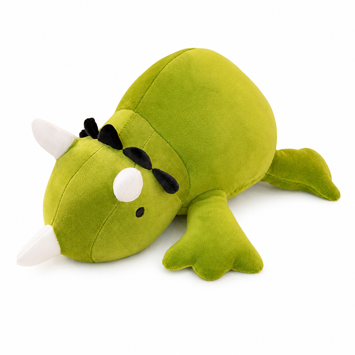 Verzwaarde groene dinosaurus knuffel
