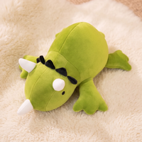Verzwaarde groene dinosaurus knuffel