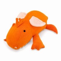 Verzwaarde oranje draak knuffel