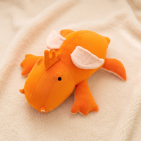 Verzwaarde oranje draak knuffel
