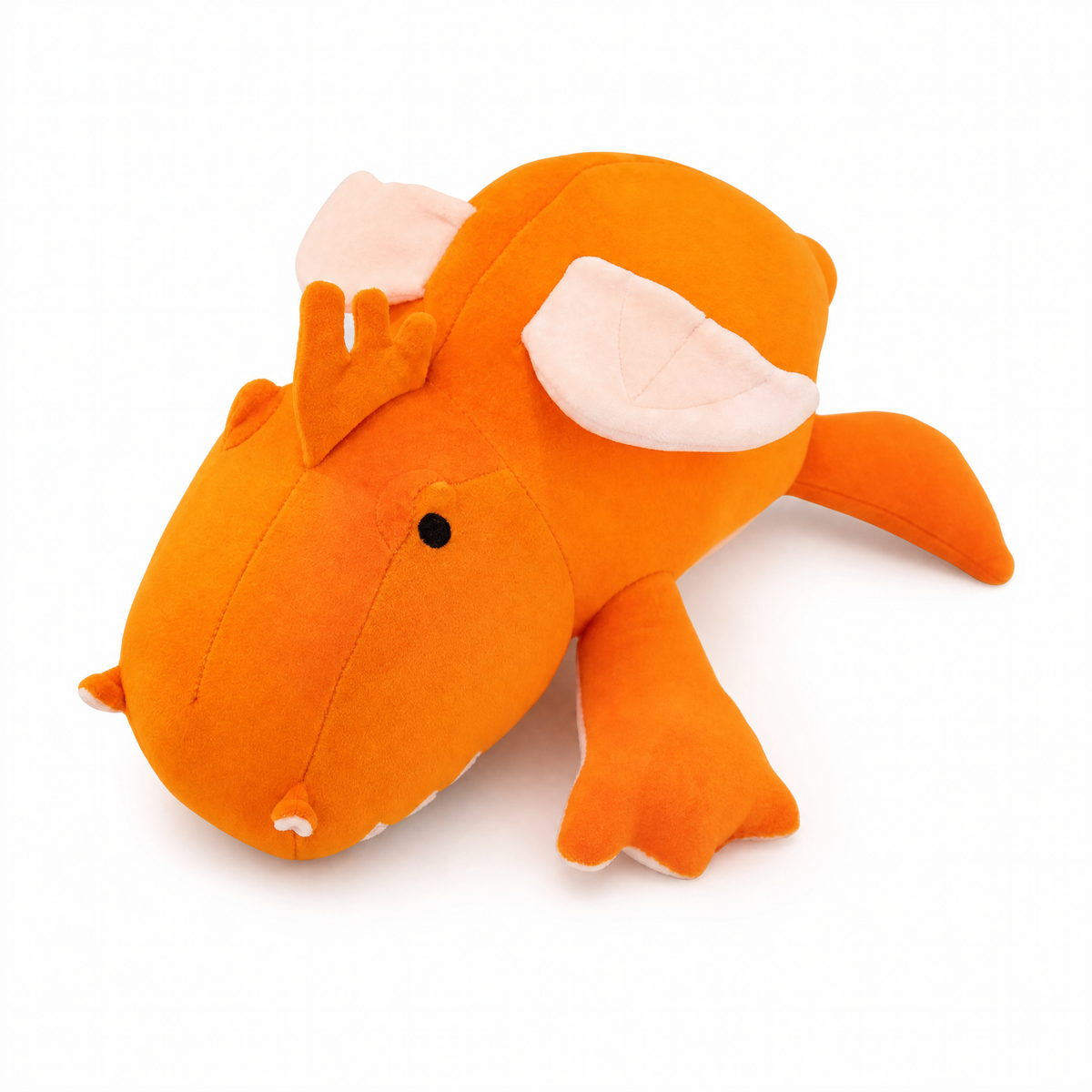 Verzwaarde oranje draak knuffel