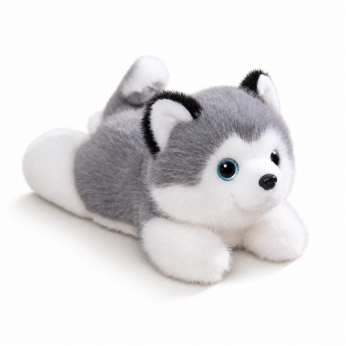 Verzwaarde husky knuffel grijs en wit