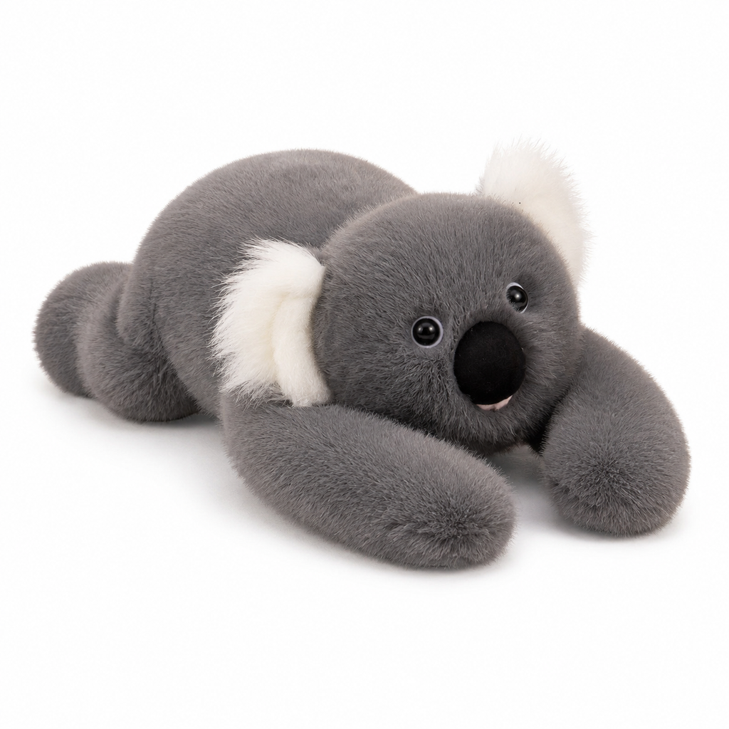 Rustgevende verzwaarde grijze koala knuffel