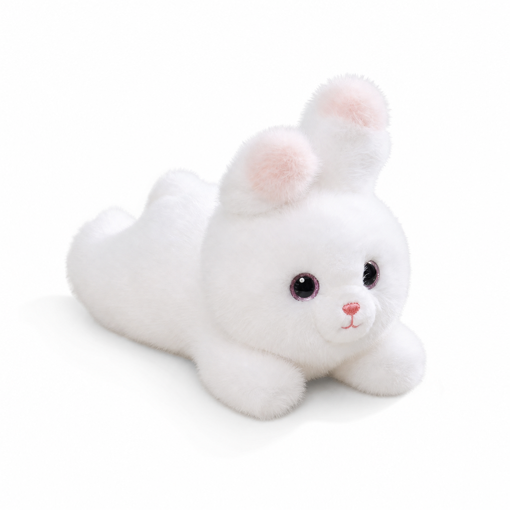 Verzwaarde witte konijn knuffel 30 cm