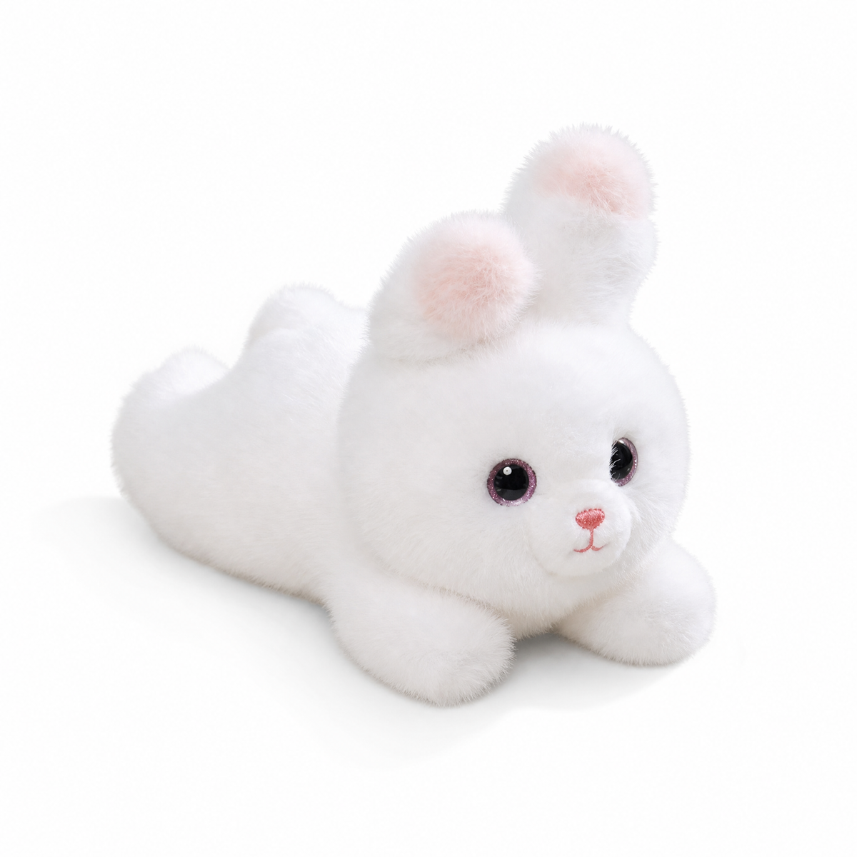 Verzwaarde witte konijn knuffel 30 cm