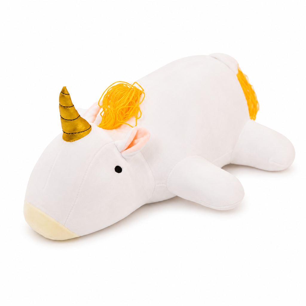 Verzwaarde witte eenhoorn knuffel