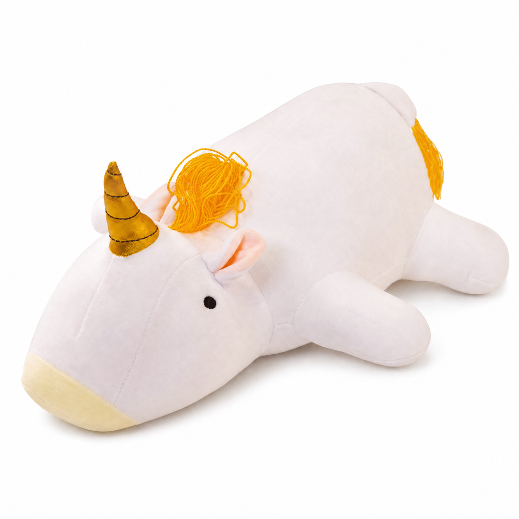 Verzwaarde witte eenhoorn knuffel