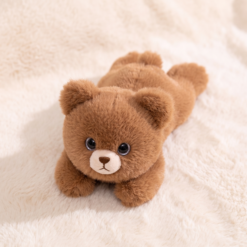 Verzwaarde bruine beertje knuffel 30 cm