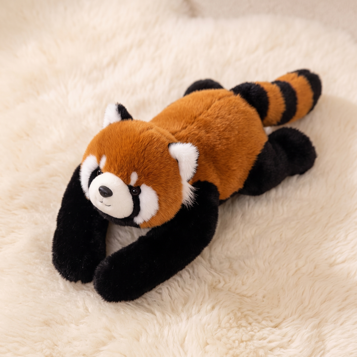Verzwaarde rode panda knuffel 30 cm