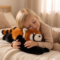 Verzwaarde rode panda knuffel 30 cm