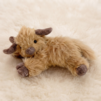 Verwarmbare verzwaarde Schotse hooglander koe knuffel