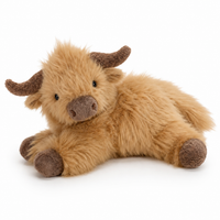 Verwarmbare verzwaarde Schotse hooglander koe knuffel