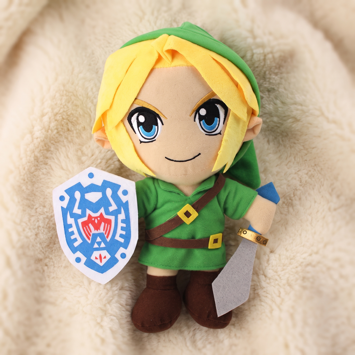 Link knuffel Zelda met zwaard en schild