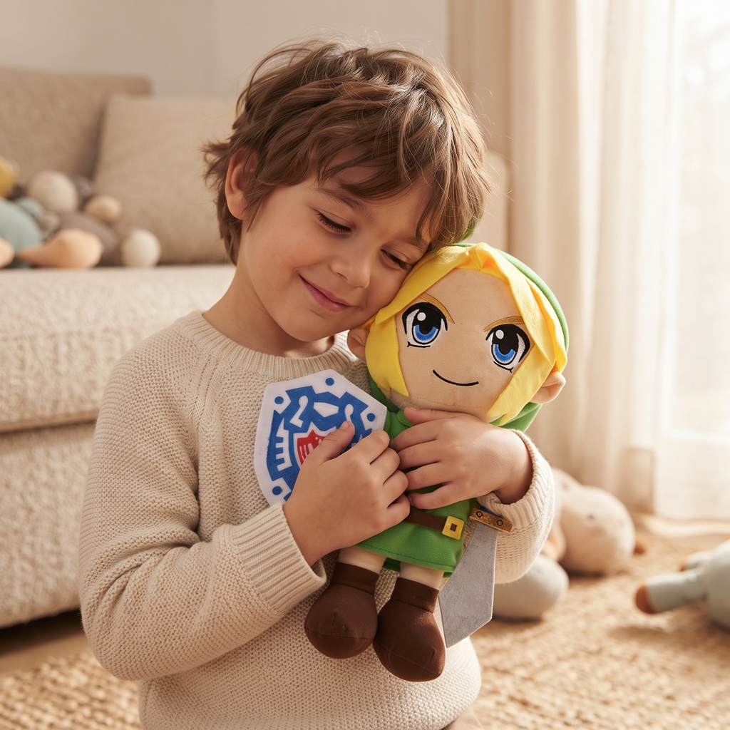 Link knuffel Zelda met zwaard en schild