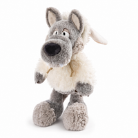 Wolf knuffel verkleed als wit schaap