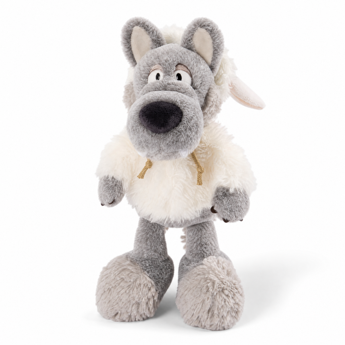 Wolf knuffel verkleed als wit schaap