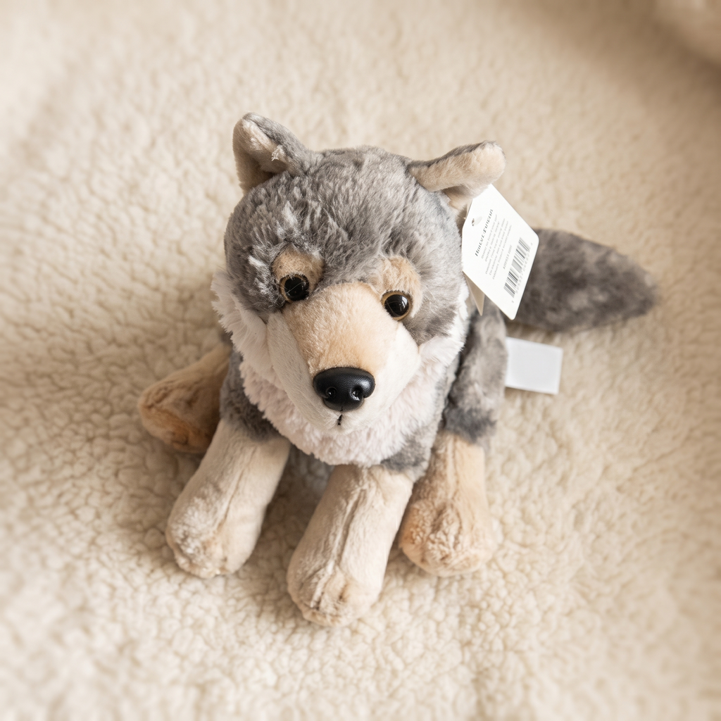 Schattige grijze wolf knuffel 20 cm