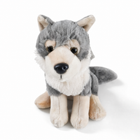 Schattige grijze wolf knuffel 20 cm