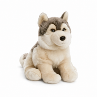 Realistische grijze wolf knuffel 30 cm