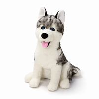 Grijze husky wolf knuffel 53 cm