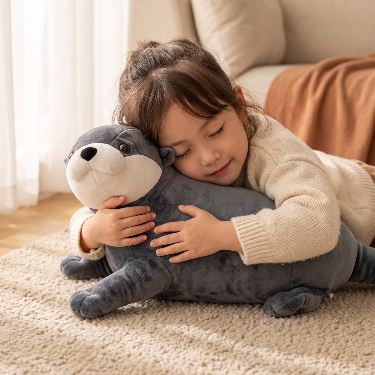 Zachte en knuffelige blauwe otter knuffel