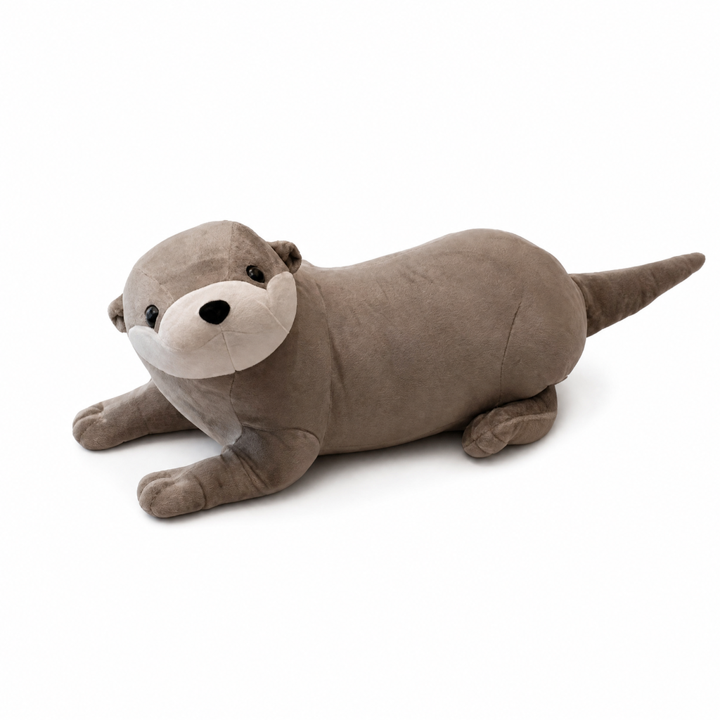 Grijze otter knuffel 40 tot 80 cm