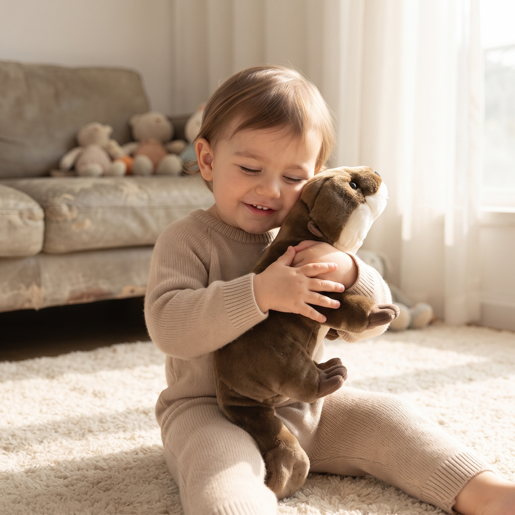 Superzachte realistische otter knuffel 46 cm
