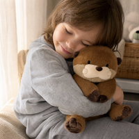 Realistische bruine otter knuffel 27 cm