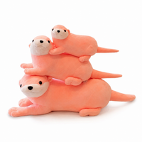 Zachte roze otter knuffel