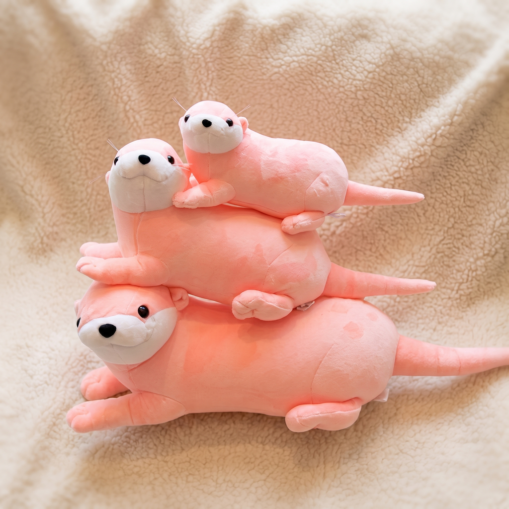 Zachte roze otter knuffel