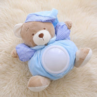 Muzikale beer knuffel met witte ruis 25 cm