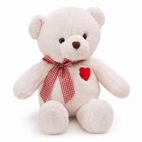 Witte beer knuffel met rood hart
