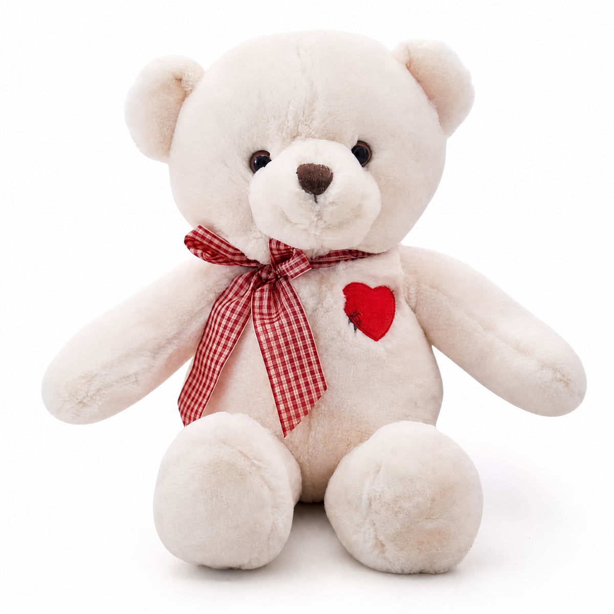 Witte beer knuffel met rood hart
