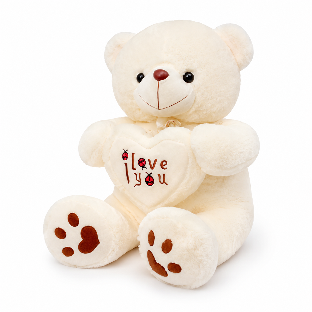 Beer knuffel met hart I Love You 50-70 cm